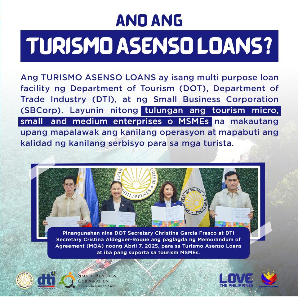 DOT DTI SBCorp Partnership for Tourism Business Financing