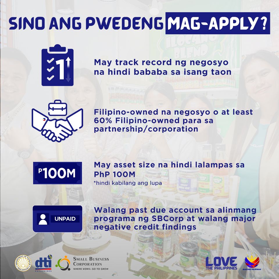 MSME Eligibility Requirements for Turismo Asenso Loans